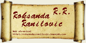 Roksanda Ranilović vizit kartica